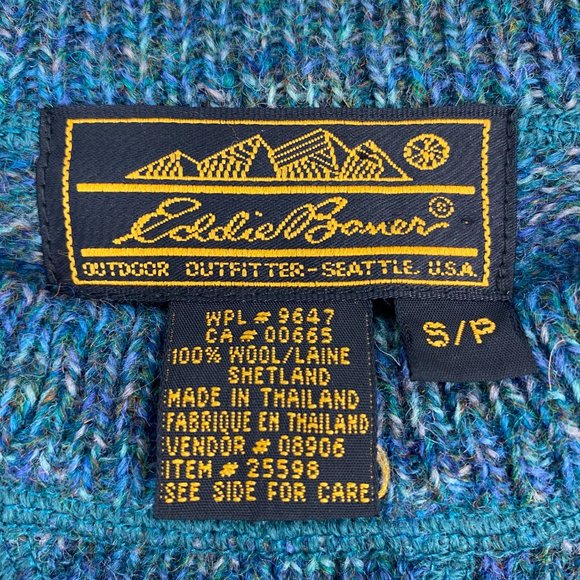 VTG EDDIE BAUER 100% Shetland Wool Sweater - Picture 15 of 16